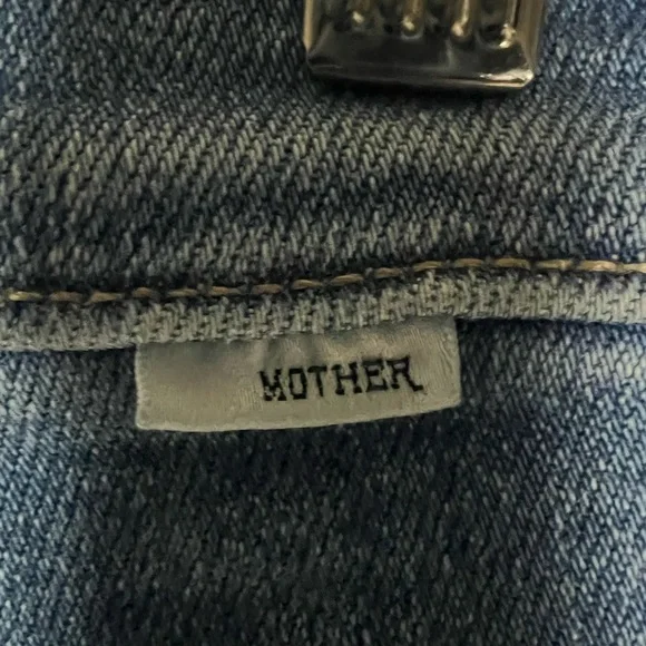 MOTHER Women's High Rise Jeans - Light Blue Straight-leg Size 28x28 Denim Jeans - Picture 5 of 11